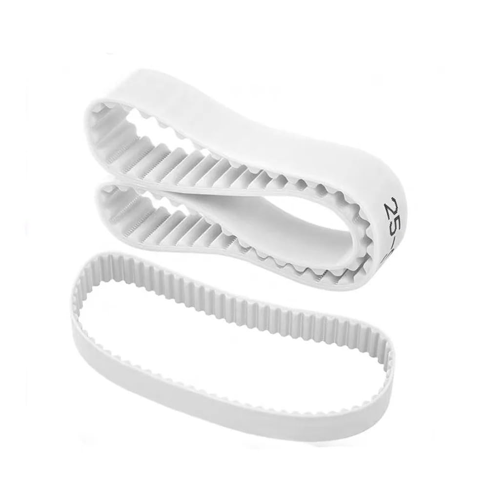 Qinlu-3D Printer Belt HTD5M PU Timing Belt 25/30mm Width White Polyurethane Toothed Belt 1400-1595mm Closed Loop Gear Belt, 3D Printer Accessories(5M-1575mm,1PCS_30MM)