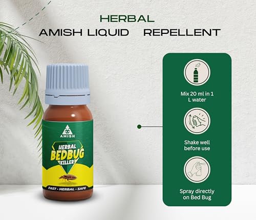 Image of Amish Combo Pack 20g & Amish-B Bed Bug Liquid 30g For Home Kitchen |10Minutes Result Guaranty|Removes Entire Ant, Bed Bug Colony|Powerful 100% Organic No Chemical