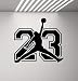 CarolGreyDecals Michael Jordan Sign Wall Decal Sport 23 Air Jordan Jumpman Decal Basketball Poster Stencil Gym Wall Vinyl Sticker Kids Teen Boy Room Nursery Bedroom Wall Art Decor Mural 847