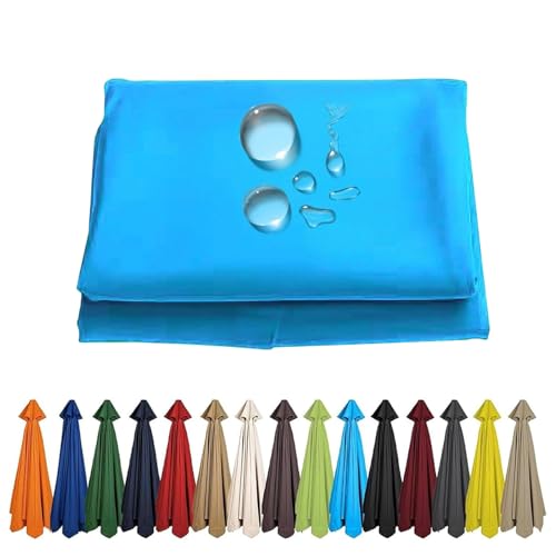 Rechange Telo Per Ombrellone 2/2.3/2.7/3.0/3.5M, 6 Braccia/8 Braccia Copertura Per Ombrellone, AntisUV Baldacchino Di Ricambio Ombrello, Tessuto Di Sostituzione Parasole Da Giardino(Blue,2M/6Ribs)