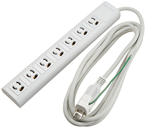 エレコム 電源タップ 雷ガード 3m ホワイト T-ECOY053NDA 7個 電源タップ 3m 3ピン 7個口 3P→2P変換アダプタ付 雷ガード 磁石