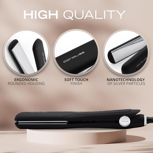 Plancha para cabello Corioliss con placas de titanio extra anchas miniatura 5