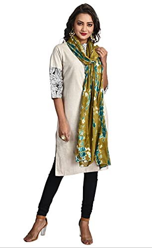 Image of Women's Pure Cotton Multi-Colored Traditional Authentic Tie Dye with Bandhej Bandhani Dupatta Chunni