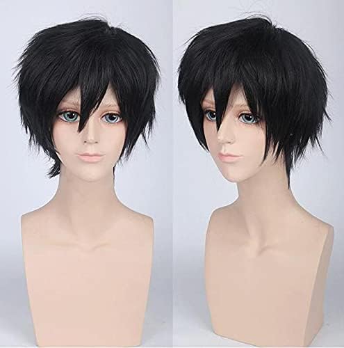 Sword Art Online Kirigaya Kazuto Cosplay Wig Kazuto Or Kirito Costume Sao Men Hair Role Play Halloween Christmas Costume Comic Convention Heat Resistant Synthetic Wigs+Wig Cap