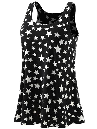 Image of Rosyline Tank Top for Women with Built in Bra Flowy Swing Undershirt Tank Tops S-4XL