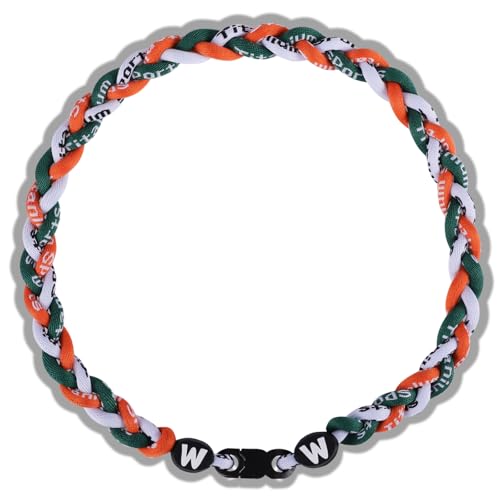 Image of Willtok Premium 18inch Baseball Necklace w /Nylon Tri-Braided Rope Tornado Design