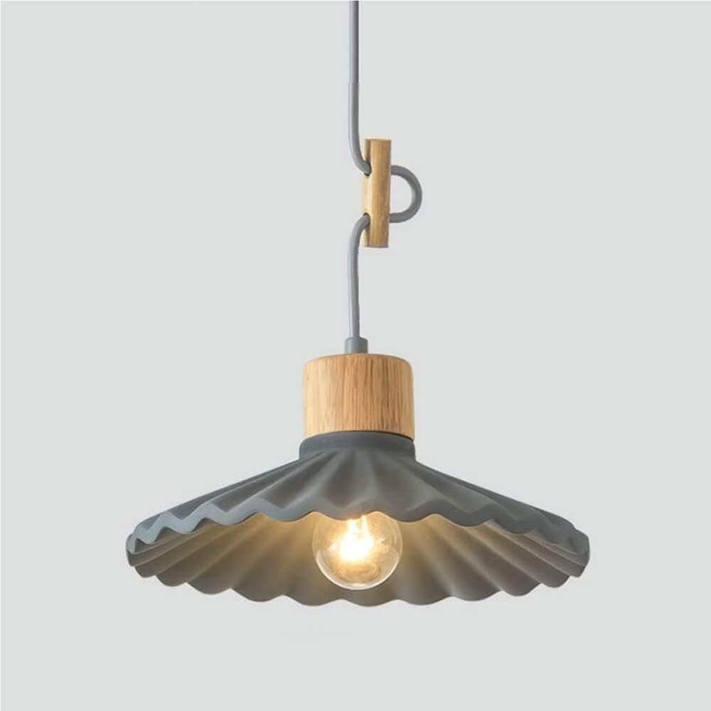 LYOUAE Modern Concrete Hanging Lights Nordic Kitchen Island Pendant Light 1-Light Industrial Cement Pendant Ceiling Lamp(Gray)