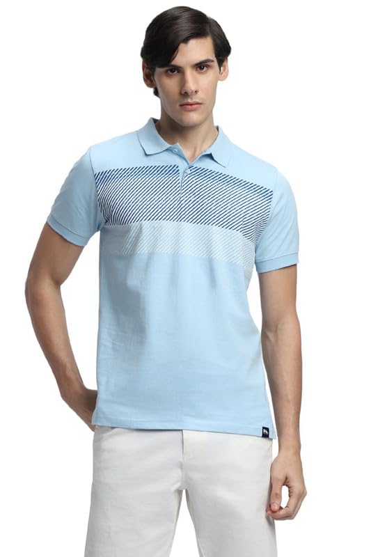 Image of Dennis Lingo Men's Cotton Polo Neck Tshirt, Regular Fit Half Sleeve