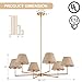 ELYCCUPA 39” Boho Rattan Chandelier 6-Lights Rustic Industrial Pendant Light Large Adjustable Pendant Lighting Fixtures for Kitchen Island Dining Living Room, UL Listed