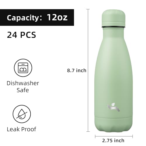 Image of Konokyo 24 Pack 12 oz Insulated Stainless Steel Water Bottle