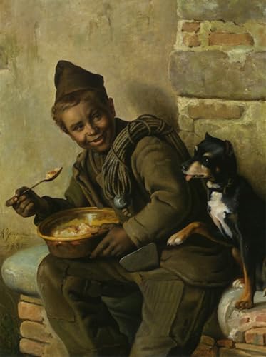 Affiche L'heure du repas pour le ramoneur d'Aurelio Zingoni 60x90cm