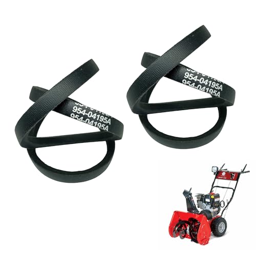 954-04195A Snow Thrower Auger Drive Belt/Aramid Cord / 37 L x 0.5 W/Troy Bilt Cub Cadet Craftsman MTD 754-04195 754-04195A 954-04195(2 PCS)