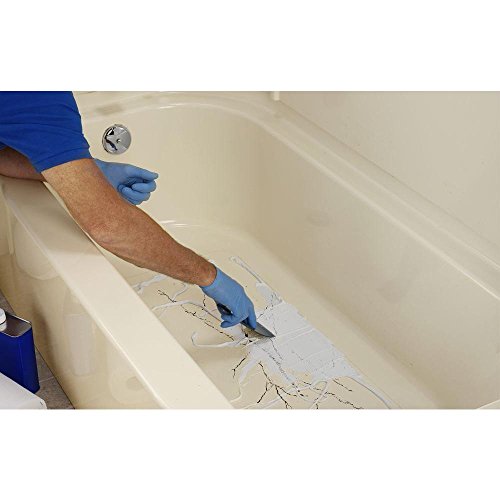 Tub/Shower Floor Repair Kit, 14-1/2 in W x 32 in L, Bone