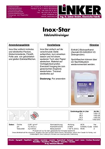 Inox-Star Edelstahlreiniger 10,1 Liter Kanister | Reiniger | Hygiene | Reinigungsmittel | Reinigungschemie |