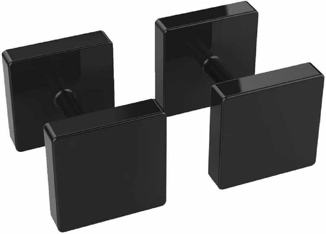 Black Square Dumble Shape 316L Stainless Steel Earrings for Men and Boys | Fashion Non Piercing Earrings for Men | Stainless Steel Earrings for Boys-image-44