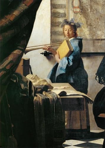 Toile Jan Vermeer Van Delft affiche déco murale grand format 60x90