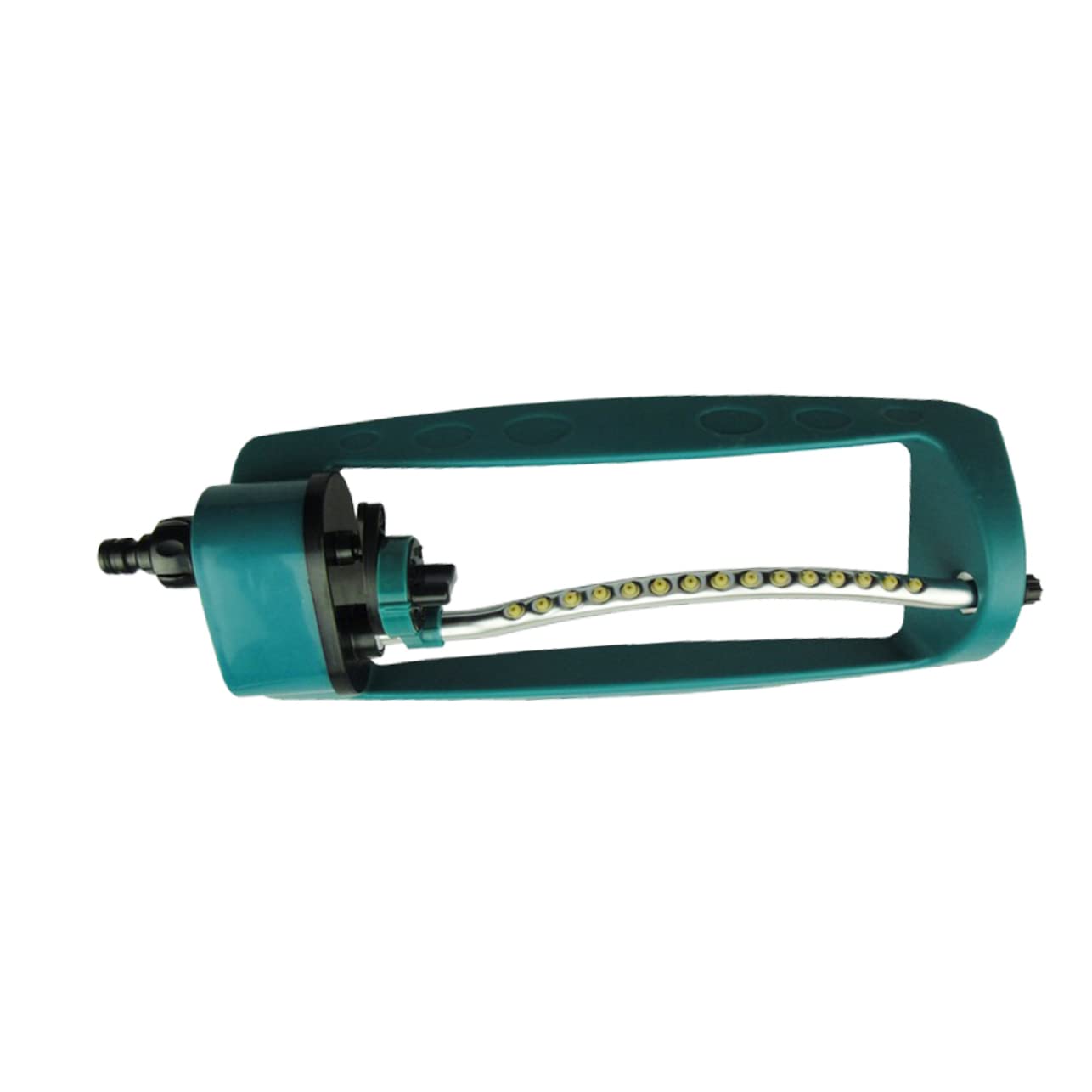 Irrigatore da Prato Automatico a 15 Fori in Plastica e Alluminio | Rotazione 360 Gradi, Installazione Semplice, Colore Verde, per Prato e Coltivazioni di Tè