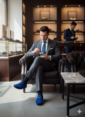 Image of BUZZBASK Men?s Synthetic Leather Loafers | Premium Soft Comfort Driving Shoes | Lightweight Casual Slip-On Moccasins for Office, Party, Anti-Skid Sole Stylish Formal Shoes