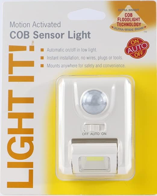 LIGHT IT! By Fulcrum, 20043-308 COB Sensor Light, White, Single pack