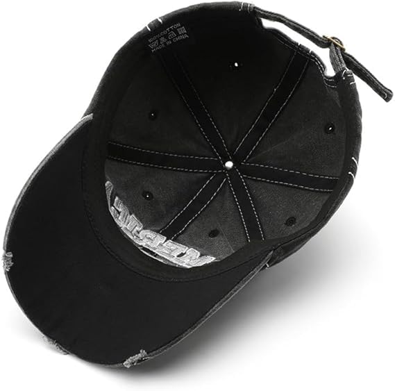 Image of Handcuffs Cap for Men Women Denim Stylish Baseball Caps Adjustable Free Size Hats | Gym Accessories | Sun Protective Hat