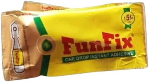 YASH RAJ Company FunFix One Drop Instant Adhesive | For instant sticking and strong bond | Multipurpose Use | Non-Stick, Non-Staining | FunFix-151
