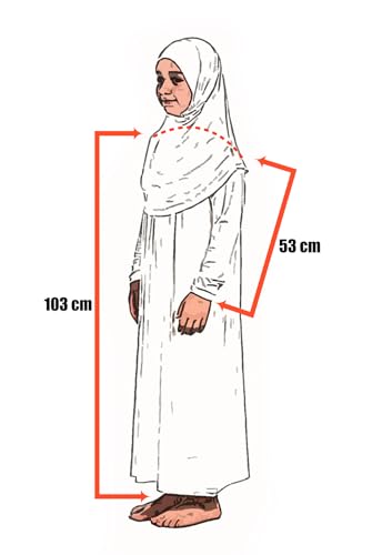 ihvan online Muslim Dress for Girls, Long Sleeve One-Piece Islamic Prayer Dress, Hijab for Kids, Girls Abaya, Islamic Gifts4