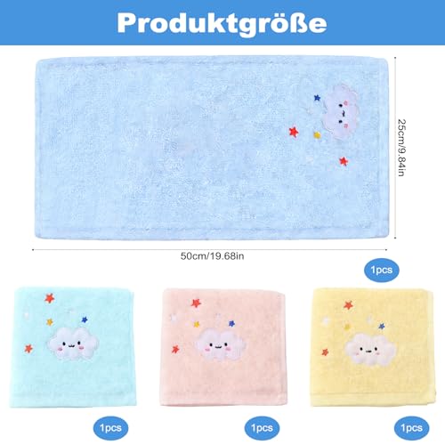 Cjytdkj Kinder Handtuch, 4 Stücke Kinder Handtücher, Baby Cartoon Handtücher für Hand Gesicht Füße Dusche Sabbern