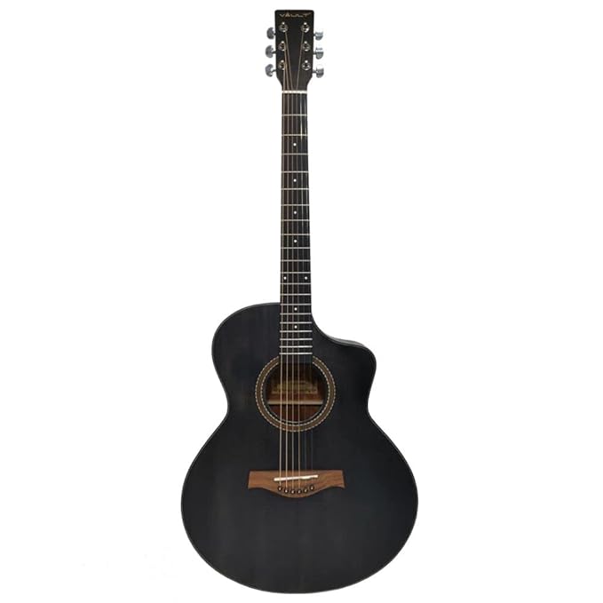 Buy Vault EA40TBK 41 inch Premium Solid Spruce-Top Cutaway Acoustic Guitar (Black) at Rs. 6934