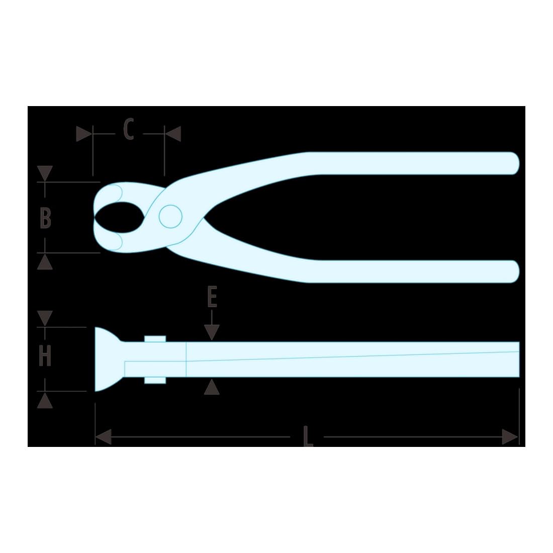 FACOM - Tenaille Type Russe - 495A.25EL - Branches Semi-Rigides et Arrondies - Taillants Traités Dureté 60/62 HRc - Excellente Capacité de Coupe - Matériau Robuste et Durable - Tête Polie