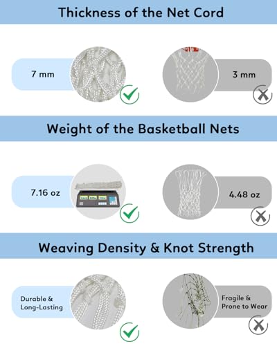 Filet de basket-ball extérieur robuste qui ne s'emmêle jamais - 3