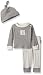 Burt's Bees Baby Baby Organic Tee, Pant, and Hat Set, Heather Grey, 18 Months
