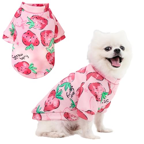 BINGPET 犬 服 Tシャツ ペット服 洋服 可愛い おしゃれ 柔らかい 袖あり 通気性 伸縮性 快適 ドッグウェア タンクトップ 春服 秋 冬 脱毛保護 洗える 散歩 家着 お出かけ 写真撮影 人気 おしゃれ 超小型犬 小型犬 中型犬 柴犬(ピンク