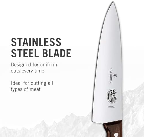 Victorinox Wood 8 Inch Chef's Knife, Straight Edge, Wood Handle - Thumbnail 3