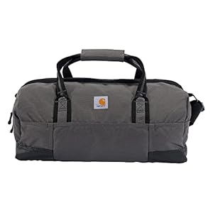 Carhartt Essential Classic Duffel, Heavy-Duty Gear Bag for Jobsite, Gym, & Travel, Grey, 35L