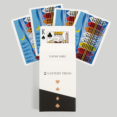 Baraja de Póker Bergen Norway Casas Coloridas 52 cartas miniatura 6