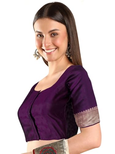 Image of Chandrakala Casual Blouses for Women Sarees,Readymade (B186-P)