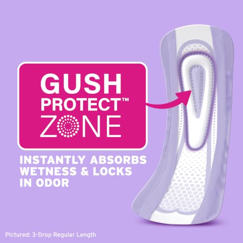 Poise Ultra Thin Incontinence Pads for Women, 5 Drop, Long, 108 ct - image 3