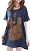 Uget Women's Plus size short sleeves T-shirt