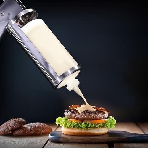 Image of Prince Castle Sauce Dispenser, 2 /3 oz, Black - Commercial Dispenser For Thick and Heavy Sauces Like Tartar, Mayonnaise, Sour Cream, Condiments, Guacamole