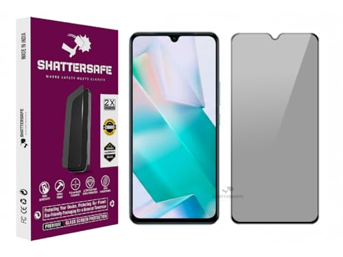 Image of Anti-Spy Privacy Tempered Glass Compatible For IQOO Z6 Pro / Z6 44W [Pack of 1]. 9H Hardness, Anti-Scratch, Edge-to-Edge Protection With Easy Installation Kit & Case Friendly Fit.