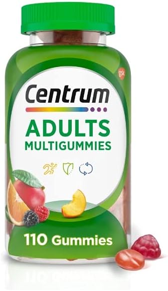 Centrum MultiGummies Gummy Multivitamin for Adults , Multivitamin/Multimineral Supplement ,Assorted Fruit Flavor 110 Pcs