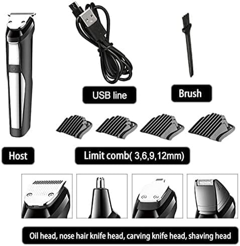 Pro Hair Clipper, All in One Grooming Kit Waterproof Hair Trimmer for Men Professional Body Beard Eyebrow Nose Ear Trimmer Clipper