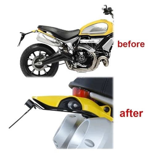 Support Plaque d'immatriculation Moto Ducati Scrambler 1100 Kit Queue Arrière Bien Rangée