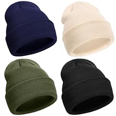 4 Pcs Beige/Navy Blue/Olive-green/Black