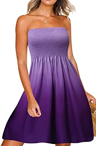 Zyyfly Womens Summer Beach Dresses Strapless Cover Ups Dress Tube Top Sundresses Zyyfly Womens Summer Beach Dresses Strapless Cover Ups Dress Tube Top Sundresses
