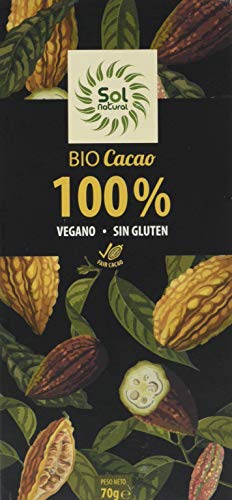 Solnatural Tableta De Cacao Puro 100 Bio 70 G 100 g