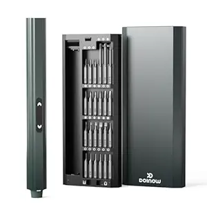 DOINOW Mini Electric Screwdriver 51 IN 1 Cordless Power Precision Screwdriver Set with 48 Bits, LED Lights, Rechargeable Magnetic Repair Tool Kit for PC Phones Watch Camera Laptops