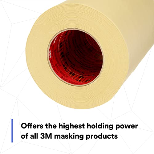 Image of 3M High Performance Masking Tape 2693, Untrimmed, Heavy Duty, Clean Removal, Tan Color, 7.9 mil, 57 in x 60 yd, 1 /Case