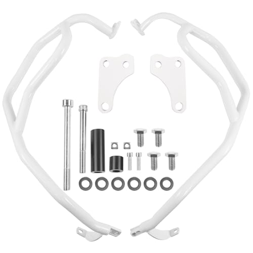 Motorcycle Steel Highway Crash Bars Body Frame Tank Falling Protector Compatible with Triumph Tiger 900 GT/GT Pro/Rally/Rally Pro 2020 2021 2022 2023 Upper Tank Engine Guard Bumper, White