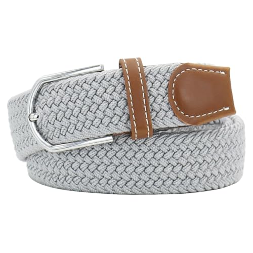 Huyfhksd Mixed Color Woven Stretch Braided Belts for Men and Women Fashion Elastic Belts